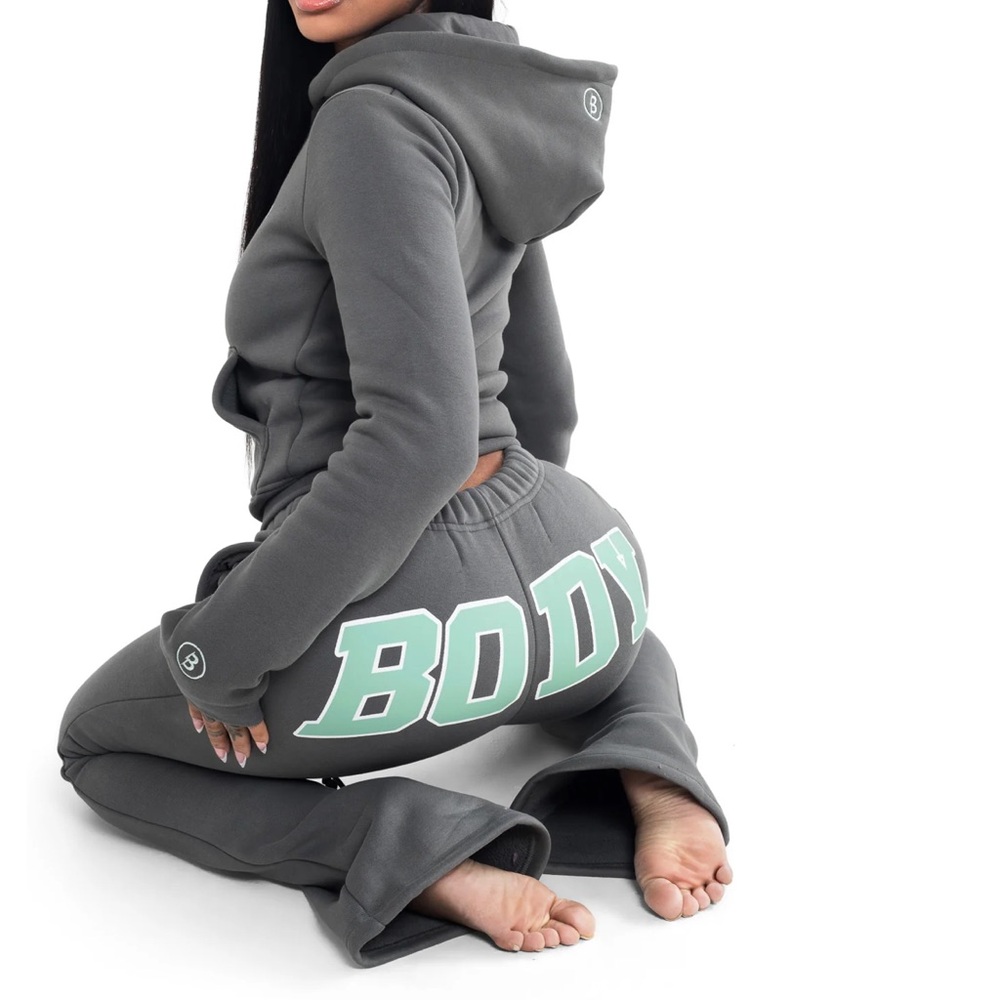 Gray Women's Hoodie and Pants Set